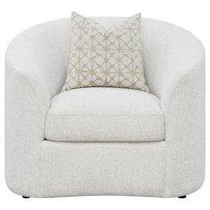 Rainn Boucle Upholstered Sloped Arm Accent Chair - Latte