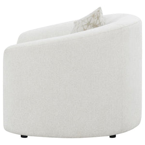 Rainn Boucle Upholstered Sloped Arm Accent Chair - Latte