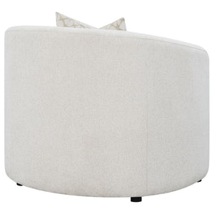 Rainn Boucle Upholstered Sloped Arm Accent Chair - Latte