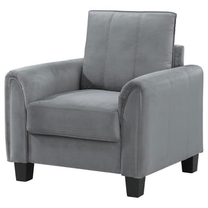 Davis Upholstered Rolled Arm Accent Chair - Grey
