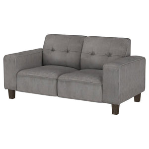 Deerhurst Upholstered Track Arm Tufted Loveseat - Charcoal