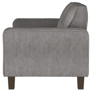 Deerhurst Upholstered Track Arm Tufted Loveseat - Charcoal