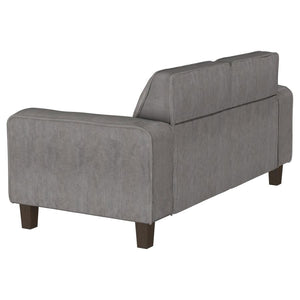 Deerhurst Upholstered Track Arm Tufted Loveseat - Charcoal