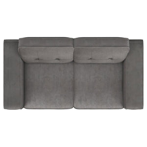 Deerhurst Upholstered Track Arm Tufted Loveseat - Charcoal