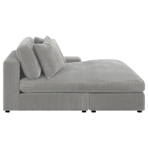Blaine Upholstered Reversible Chaise Sectional Sofa - Fog