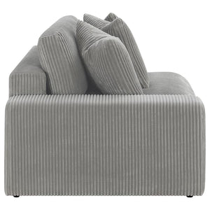 Blaine Upholstered Reversible Chaise Sectional Sofa - Fog