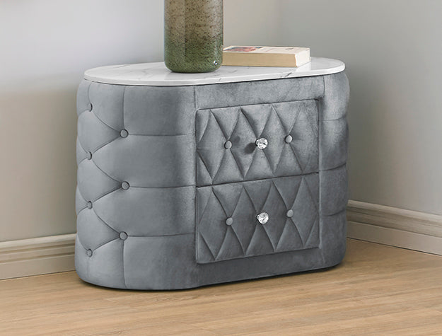 Natalia Nightstand Grey by Crown Mark