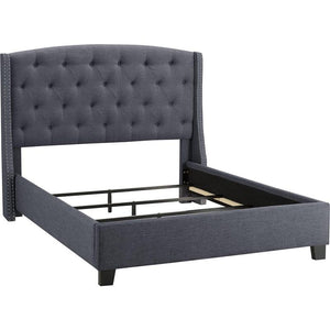 Eva Upholstered Bed - Gray