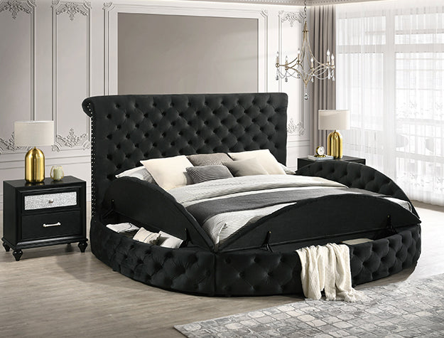 Brigitte Bed Frame - Black Velvet