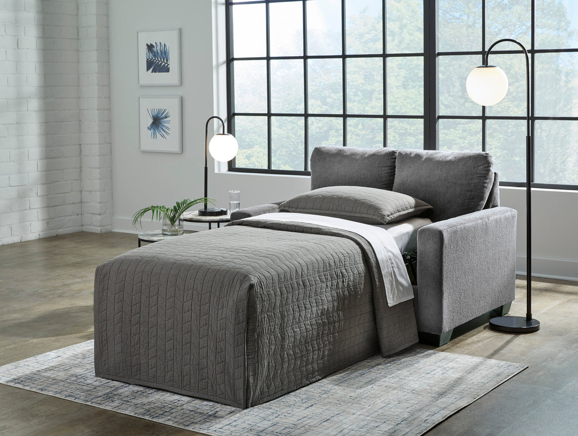 Rannis Twin Sofa Sleeper - Pewter