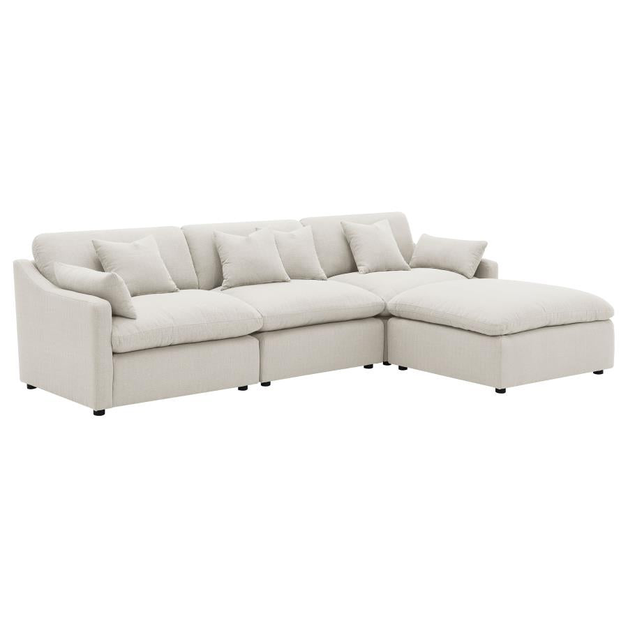 Hobson 4-piece Upholstered Modular Sectional Sofa - Ivory