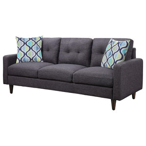 Watsonville Upholstered Track Arm Tufted Sofa - Grey