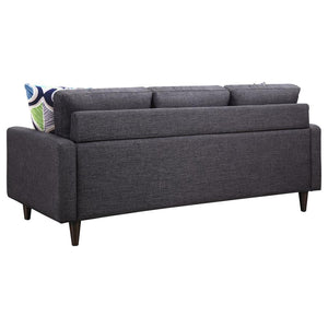 Watsonville Upholstered Track Arm Tufted Sofa - Grey