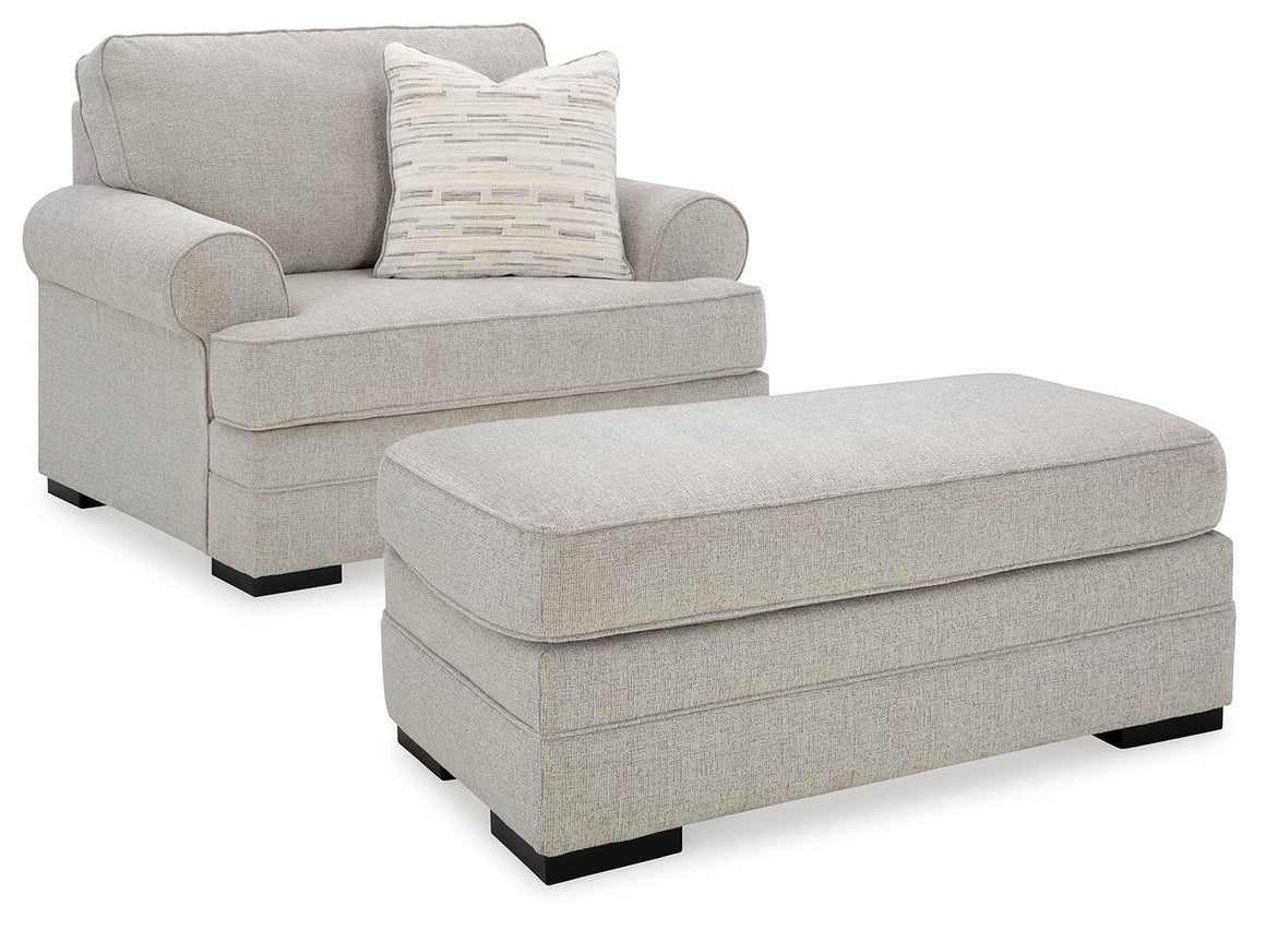 Eastonbridge Oversized Chair and Ottoman Set - Shadow