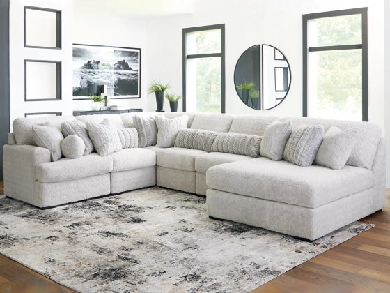 Cuddle Plush 6-Piece Sectional with Chaise - Artic