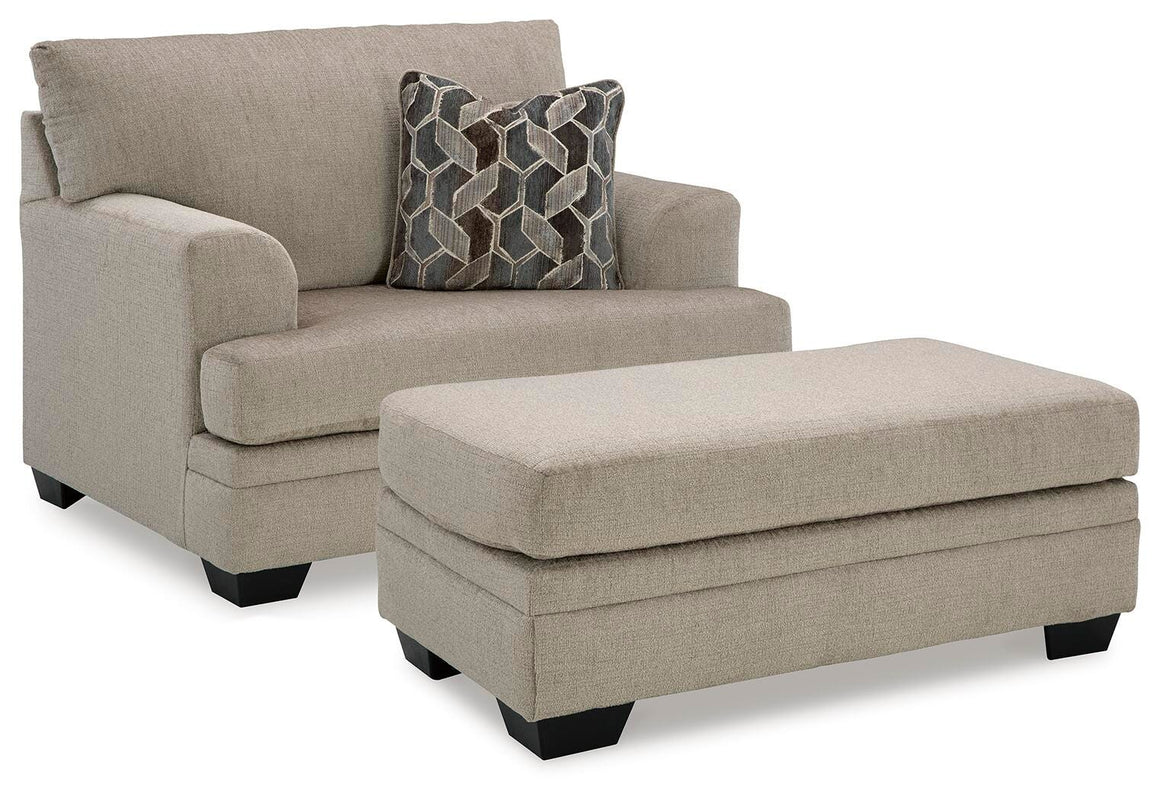 Stonemeade Oversized Chair and Ottoman Set - Taupe