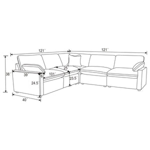 Collins Modular Power Reclining Sectional Sofa Set - Grey