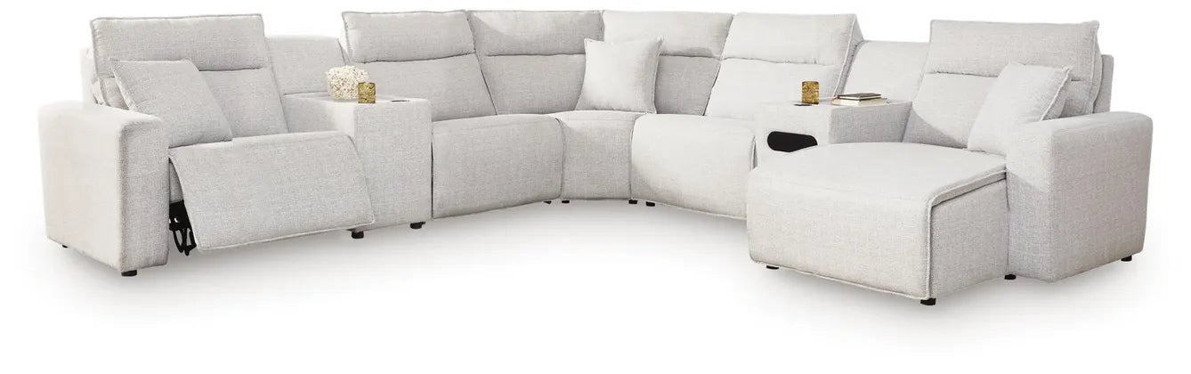 Modmax II 7-Piece Power Reclining Sectional with Chaise and Audio Console