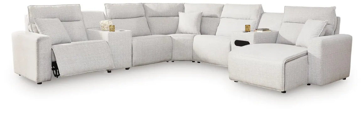 Modmax II 7-Piece Power Reclining Sectional with Chaise and Audio Console