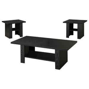 Rodez 3-piece Engineered Wood Coffee Table Set - Black Oak