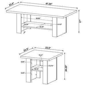 Rodez 3-piece Engineered Wood Coffee Table Set - Black Oak