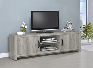 Burke 2-door TV Console - Grey Driftwood
