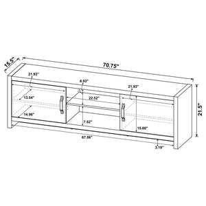 Burke 2-door TV Console - Grey Driftwood