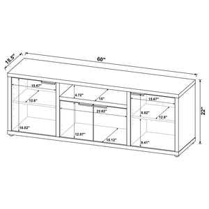 Tabby 4-door Engineered Wood 60" TV Stand - Mango