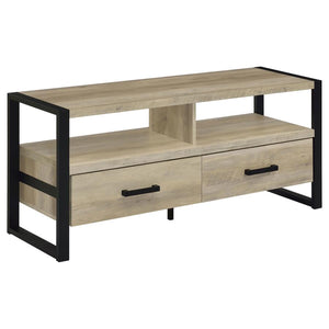 James 2-drawer Engineered Wood 48" TV Stand - Distressed Pine
