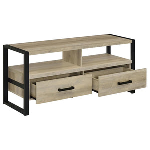 James 2-drawer Engineered Wood 48" TV Stand - Distressed Pine