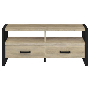 James 2-drawer Engineered Wood 48" TV Stand - Distressed Pine