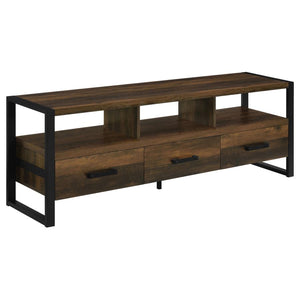 James 3-drawer Engineered Wood 60" TV Stand - Dark Pine