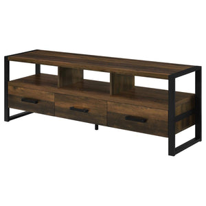 James 3-drawer Engineered Wood 60" TV Stand - Dark Pine