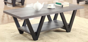 Stevens Engineered Wood Coffee Table - Antique Grey and Black