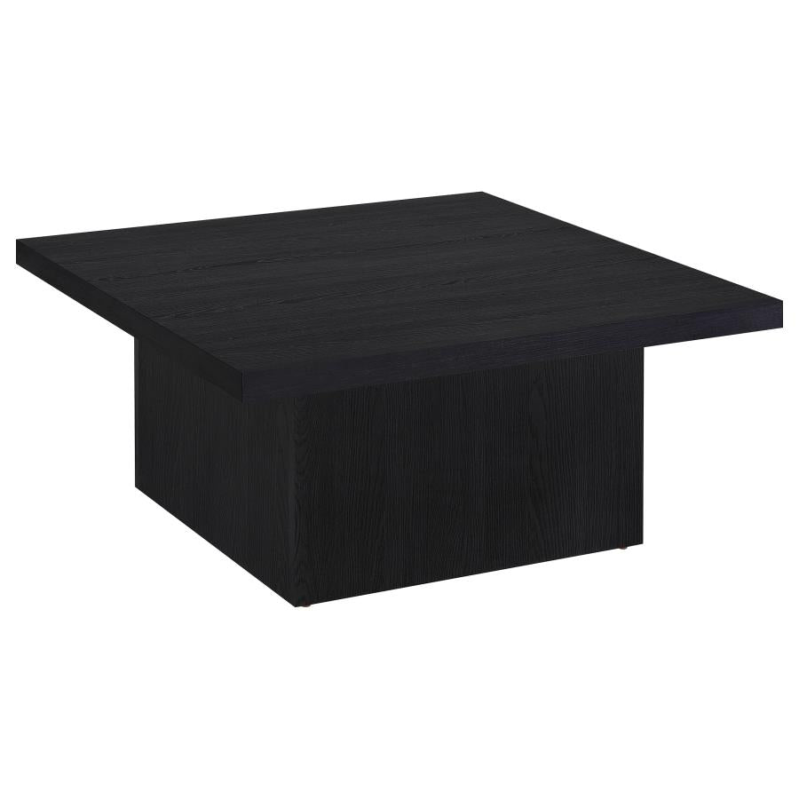 Devar Square Engineered Wood Cocktail Coffee Table - Black