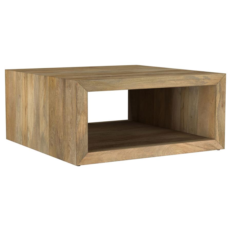 Benton Square Solid Mango Wood Coffee Table - Natural