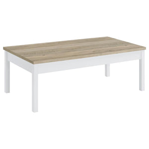 Stacie 3-piece Coffee Table Set - Distressed Pine and White