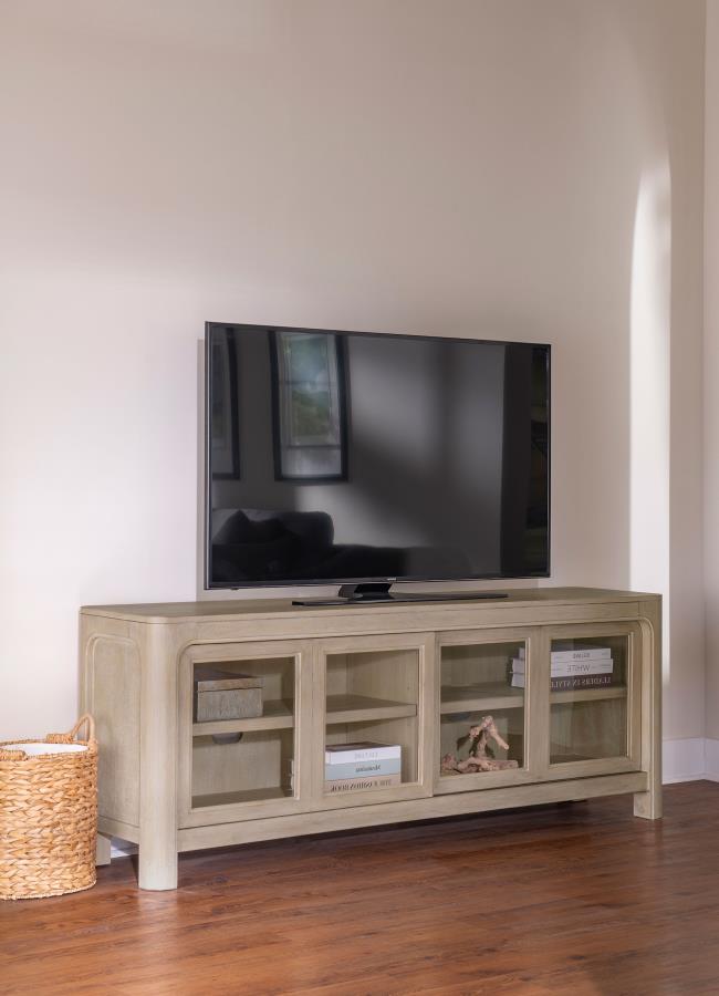 Solano 71-inch 2-door TV Stand Media Console - Weathered Mango