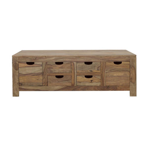Esther 6-drawer Solid Wood Coffee Table - Natural Sheesham