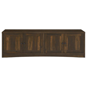 Laughlin 4-door Engineered Wood 78" TV Stand - Dark Pine