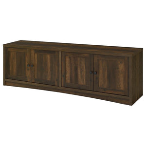 Laughlin 4-door Engineered Wood 78" TV Stand - Dark Pine