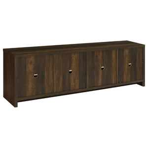 Laughlin 4-door Engineered Wood 78" TV Stand - Dark Pine
