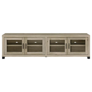 Sachin 4-door Engineered Wood 79" TV Stand - Distressed Pine