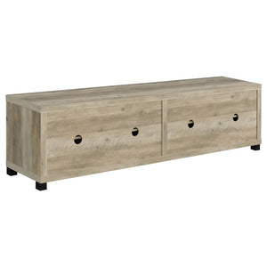 Sachin 4-door Engineered Wood 79" TV Stand - Distressed Pine
