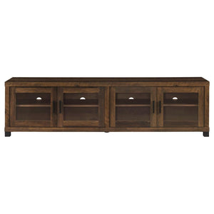 Sachin 4-door Engineered Wood 79" TV Stand - Dark Pine