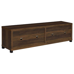 Sachin 4-door Engineered Wood 79" TV Stand - Dark Pine