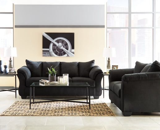 Darcy Black Sofa and Loveseat