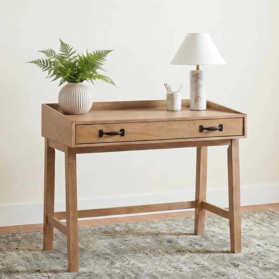 Fabian 38-inch Computer Desk with Keyboard Drawer - Distressed Light Brown