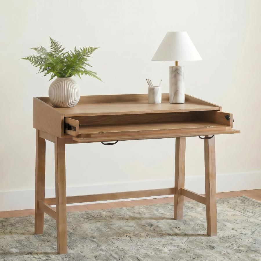 Fabian 38-inch Computer Desk with Keyboard Drawer - Distressed Light Brown