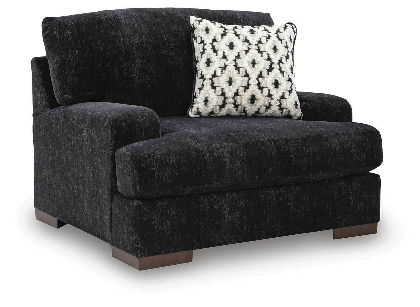 Whitmore Manor Oversized Chair and Ottoman Set - Black Pearl - included piece 1